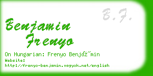 benjamin frenyo business card